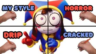 Drawing Pomni - Amazing Digital Circus - 4 Different Styles!