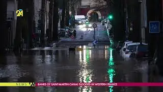 Banks Of Saint Martin Canal Flooded In Western France