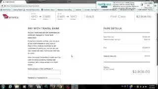 Virgin America New Site Design - Booking