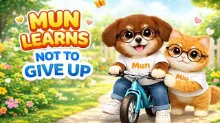 Mun Learns Not To Give Up || Mun & Miu Kids