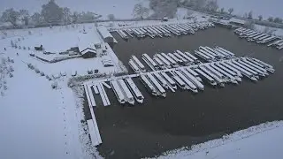 Snowy Scenes from the canal marina