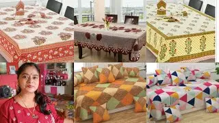 beautiful dinning table cover... beautiful deewan set... Meesho Haul Abhilasha's CookSpot LifeStyle