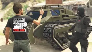 GTA 5 Online Stealing a Tank from Fort Zancudo! The Brute Force File Mission #gameplay #gta #mod