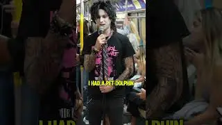 An emo kid does stand up on the subway in NYC #nyc #subway