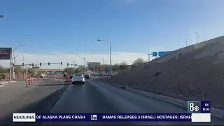Lane reductions near Harry Reid International Airport to begin Monday