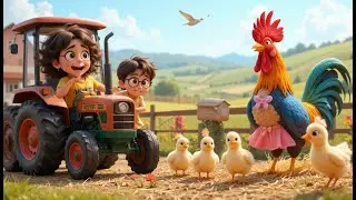 Tractor Time! 🚜 Farm Friends Rhyme & Song for Kids | Learn Farm Animals & Vehicles with Fun Songs
