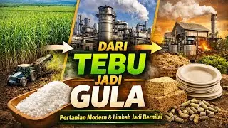 Pertanian Tebu modern dan Proses Industri Gula Pasir pengolahan limbah gula 