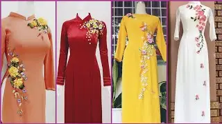 Most Beautiful Stylish And Outstanding Flowers Embroidery Dress Design Pattern