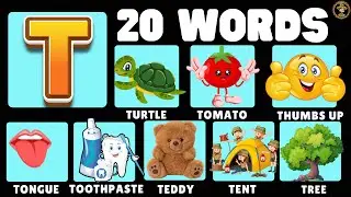 T Letter Words | T Letters Words in English | ABCD | Alphabet Vocabulary #alphabets #ep20