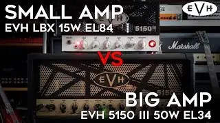 Small Amp VS Big Amp! (EVH LBX 15W EL84 vs EVH 5150III 50W EL34)