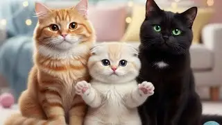 Cat videos complition Meet the Cat Family &mdash; Just Mom, Dad and One Adorable Kitten 🐾