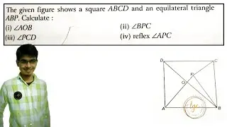 The given figure shows a square ABCD and an equilateral triangle ABP. | #maths
