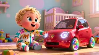 Vroom Vroom Car Journey 🚗 | Baby Car Song | Learn ABC & 123 | Kids Rhymes