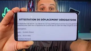 Comment Utiliser l&rsquo;ATTESTATION de D&Eacute;PLACEMENT sur SMARTPHONE ? (Tuto iOS et Android)