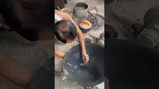 Old Man Restores a Broken Pot Using a Lost Traditional Skill #shorts