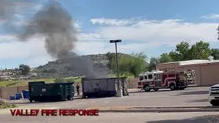 [FULL SCENE FOOTAGE] Reserve Engine 41 Extinguishing Dumpster Fire [Phoenix Fire Department]