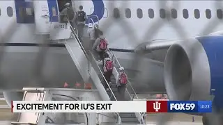 IU football team, fans are wheels up to championship game