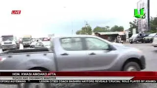 Roads Minister Inspects Kpone Barrier Interchange Project