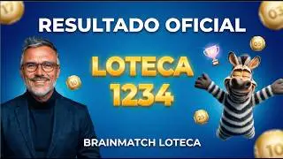🏆 LOTECA 1234 - RESULTADO OFICIAL da Caixa | Dr Brain e Zebrain