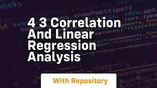 4 3 correlation and linear regression analysis