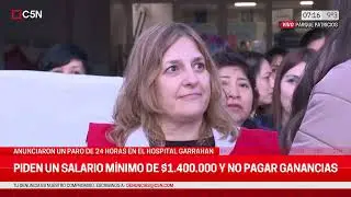 PARO DE 24 HORAS en el HOSPITAL GARRAHAN: los MÉDICOS RECLAMAN MEJORAS SALARIALES