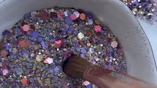 como hacer acrilico de glitters para uñas acrilicas 💅🏼