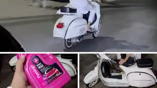 First wash of Vespa after Restoration.😳
