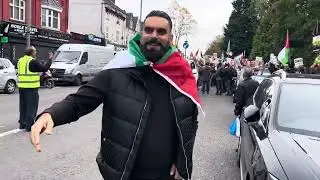 Pro-Palestinian demo March and rally small Heath park to Birmingham City centre