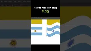 How to design an easy flag in illustrator #shorts #easy