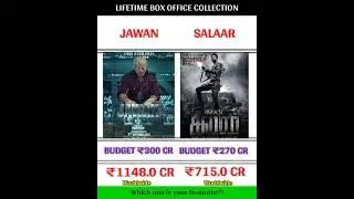 Jawan vs Salaar movie 🧐🔥 Lifetime box office collection ‼️ #shortsvideo #shorts #trending #viral