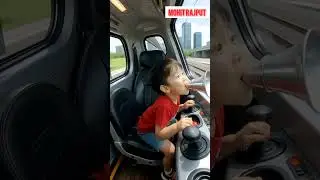 A Small Boy driving a Bullet Train and blowing Train Horn.  #shorts #shortvideo #shortsfeed