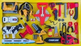 ASMR Collection of Repair Tools, Elektrik Drill, Electric Saw, Hammer With Wriench,Pliers,Hacksaw
