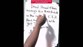Watch how to share money amongst your friends using Ratio. #viralvideo #maths #ratio #viral
