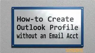 Create an Outlook profile without an email account