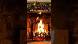 🔥🎄 Christmas Fireplace Close Up | SUBSCRIBE FOR MORE RELAXING CONTENT 🔔 #relax #burningfireplace