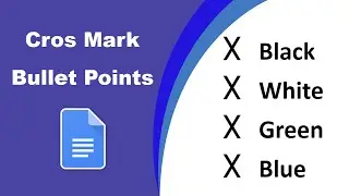 How to add cross symbol bullet points in Google Docs