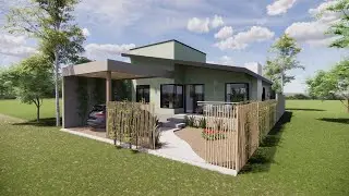 Casa de campo em terreno 10x20 com 3 quartos | Projeto simples e funcional