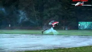 Outrage Velocity 90 Flybarless EXTREME 3D with 60fps slo mo