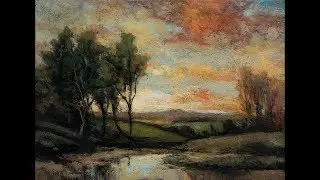 Study after Charles Appel Marsh Landscape Oil Painting