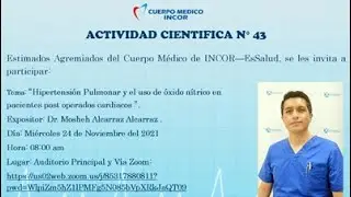 HIPERTENSIÓN PULMONAR Y EL USO DE OX. NITRICO EN PACIENTES POST OP. CARDIACOS - DR MOSHEH ALCARRAZ