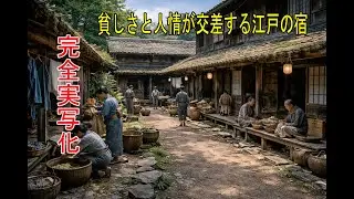 【AI完全再現】 江戸の旅籠に見る庶民の生活―身を寄せ合って過ごす夜の安宿