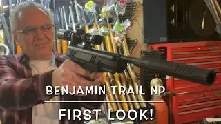 Benjamin Trail NP nitro piston break barrel .177 pistol. Vintage Burris 2x long eye relief scope!