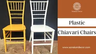 Plastic Chiavari Chairs | Guests Chairs | Banquet Chairs | Wedding Tiffany Chairs | Sanskari Decor