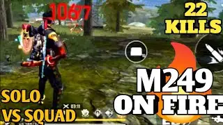 M249 ON FIRE🔥/SOLO VS SQUAD/OVERPOWERED GAMEPLAY#freefiremax #solovssquad #proplayer #nardin gaming