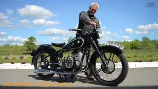 Запуск и звук двигателя BMW R61 (Германия, 1939 г.в.)