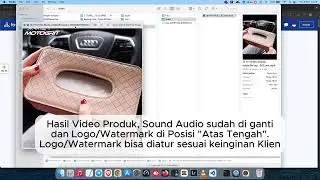 How to replace Audio on Original Video and Watermark Product Photos and Videos.