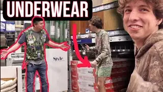 INSANE Pants Falling Down in Public Prank!!!! (WORKER FREAKS OUT)
