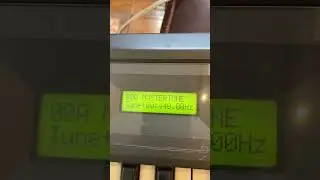 How to set the tuning or pitch on a Korg X5