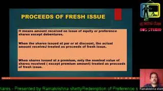 Redemption Of Preference Shares   Divisible Profit  & Proceeds of fresh issue