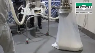 Pneumatic sieving of pharma powders